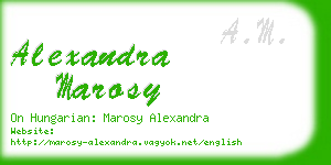alexandra marosy business card